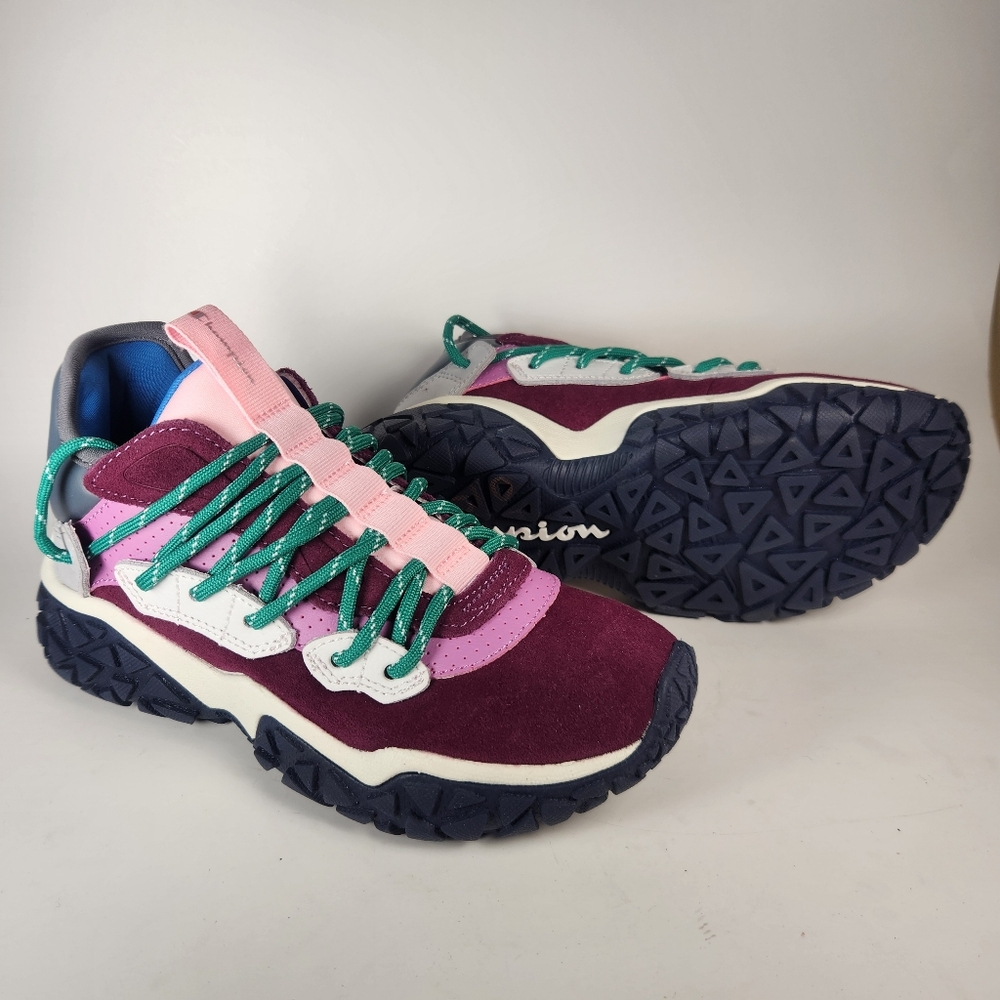 CHAMPION Women’s Tank Venetian Athletic Shoes Size 6 Purple Leather Hiking - Picture 1 of 11